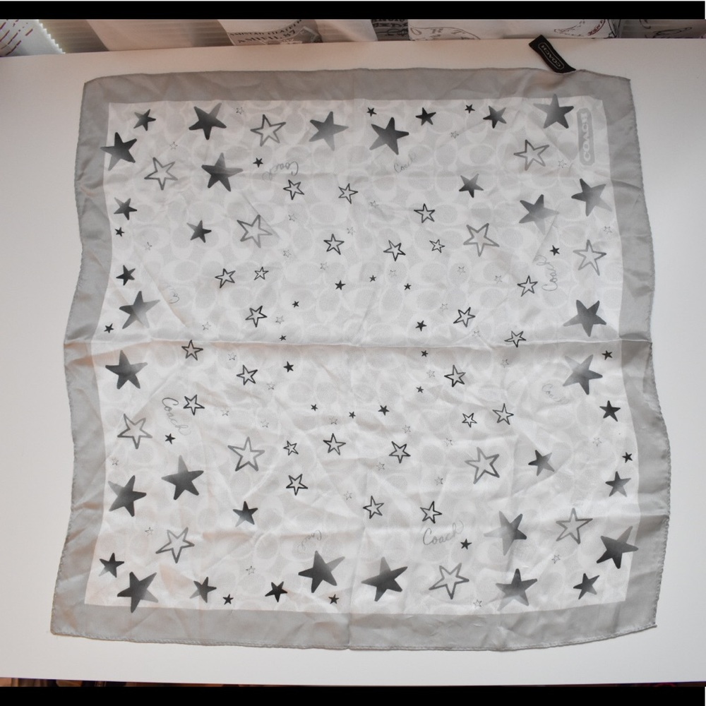 Coach 100% silk scarf